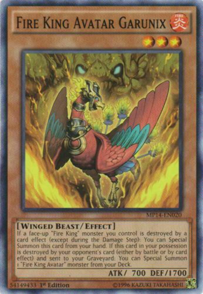 Fire King Avatar Garunix - MP14-EN020 - Common - 1st Edition - YuGiOh