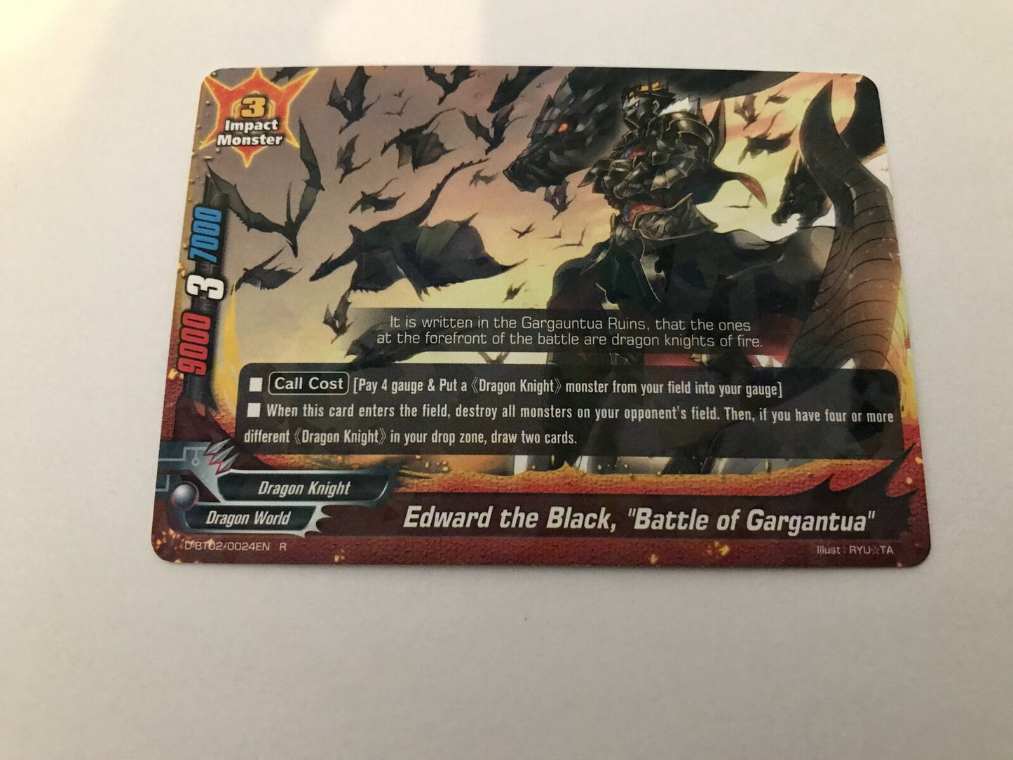 Edward the Black, Battle of Gargantua Rare Holo D-BT02/0024EN R Buddyfight