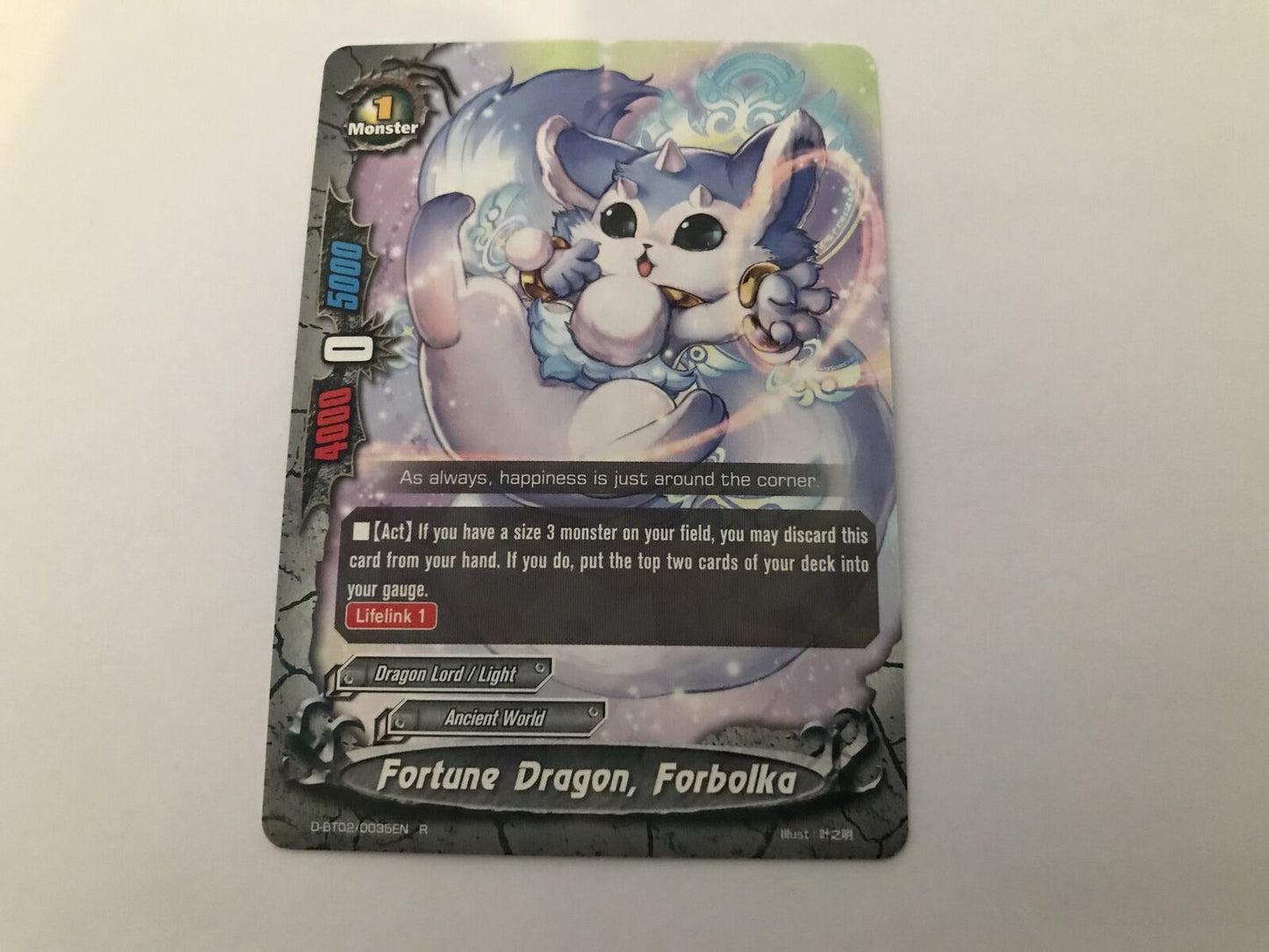 Fortune Dragon, Forbolka Rare Holo D-BT02/0035EN R Buddyfight