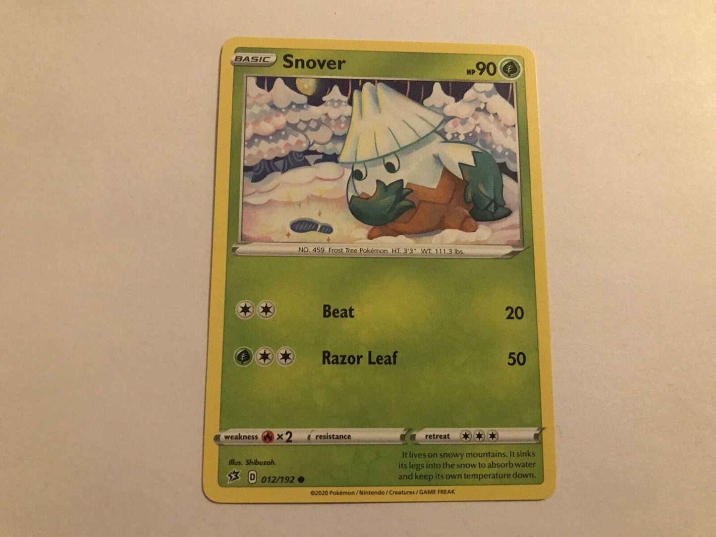 Snover 012/192 Common Sword & Shield: Rebel Clash