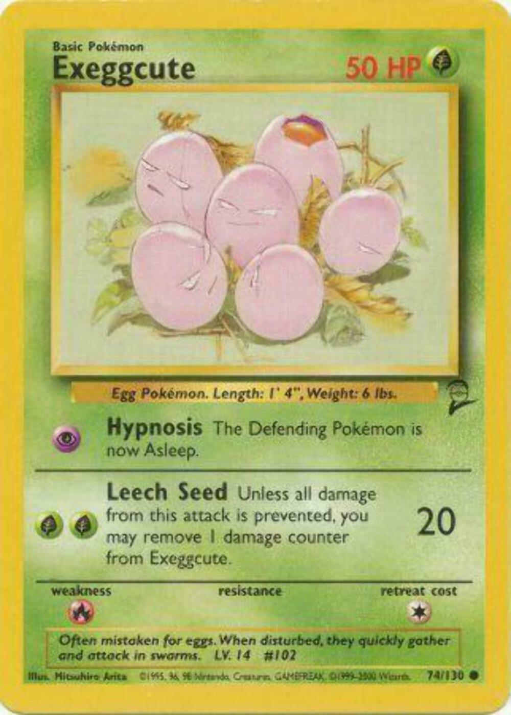 Exeggcute - 74/130 - Common - Unlimited Edition Base Set 2