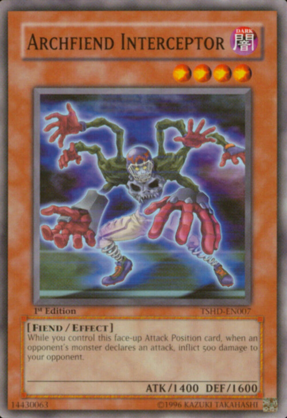 Archfiend Interceptor - TSHD-EN007 - Common - Unlimited Edition - YuGiOh