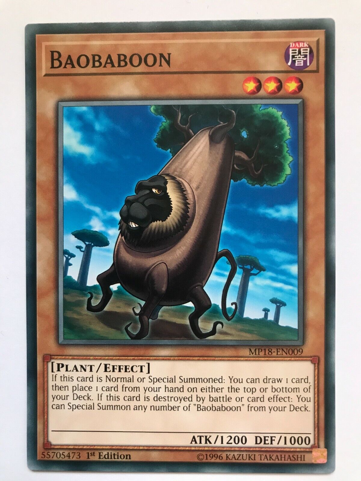 Baobaboon - MP18-EN009 - Common - 1st Edition - YuGiOh