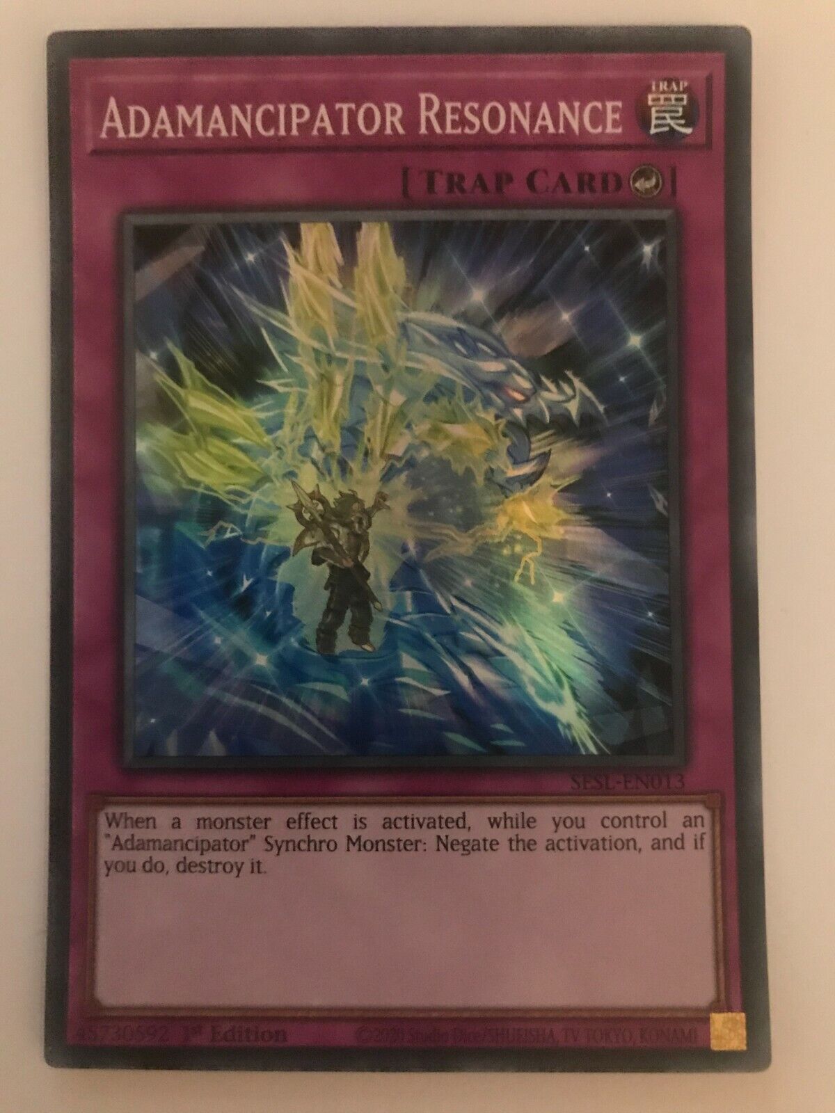 Adamancipator Resonance - SESL-EN013 - Super Rare - 1st Edition - YuGiOh