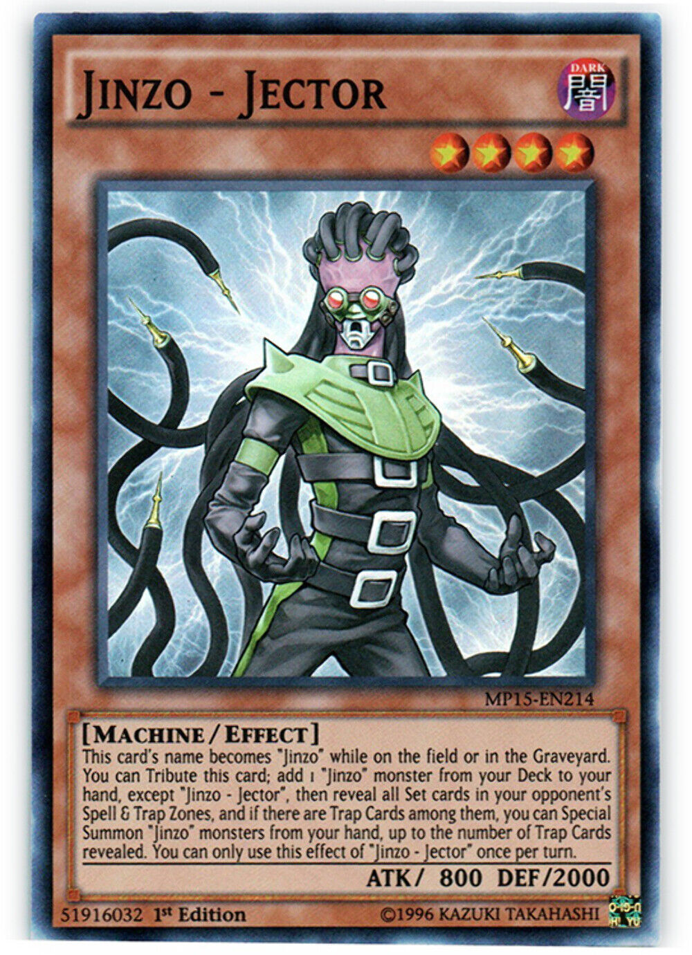 Jinzo - Jector - MP15-EN214 - Super Rare - 1st Edition