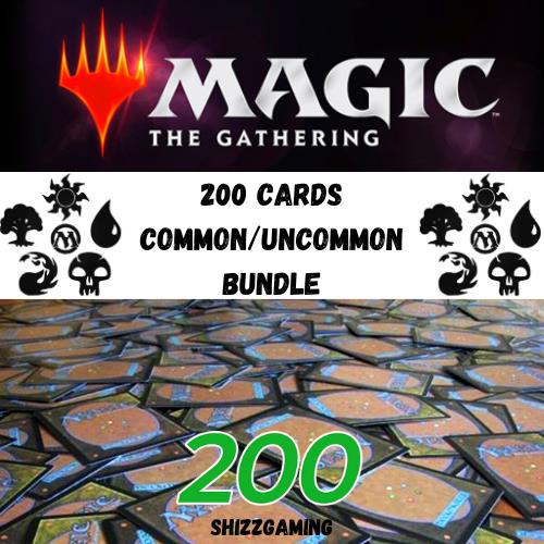 200 MTG Common/Uncommon Cards Bundle Bulk Job Lot