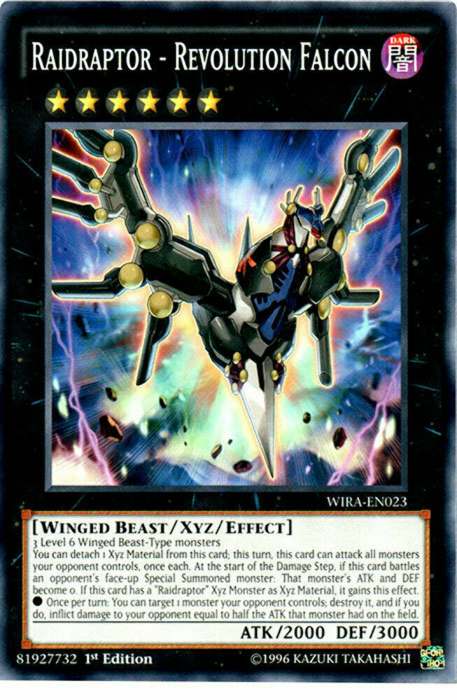 Raidraptor - Revolution Falcon - WIRA-EN023 - Common - 1st Edition - YuGiOh