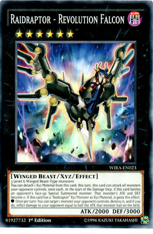 Raidraptor - Revolution Falcon - WIRA-EN023 - Common - 1st Edition - YuGiOh