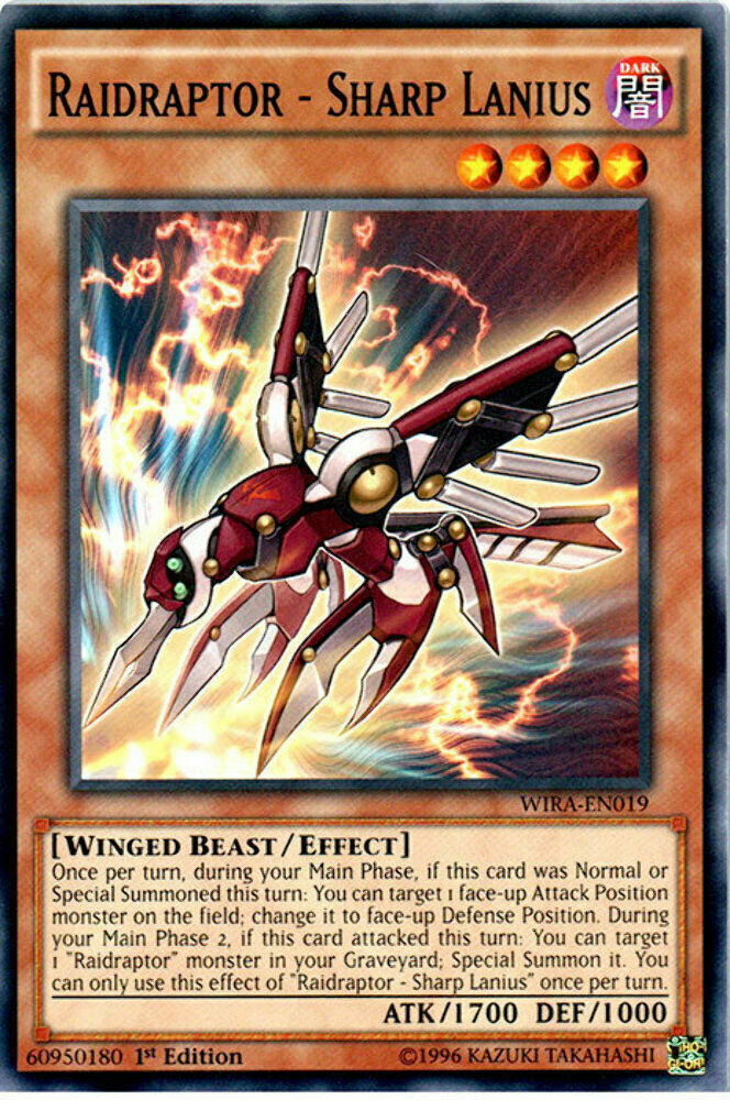 Raidraptor - Sharp Lanius - WIRA-EN019 - Common - 1st Edition - YuGiOh