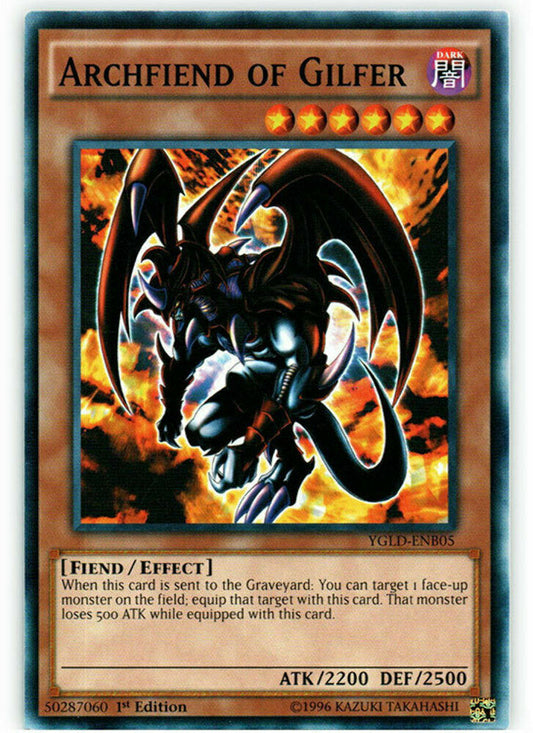 Archfiend of Gilfer - YGLD-ENB05 - Common - 1st Edition - YuGiOh