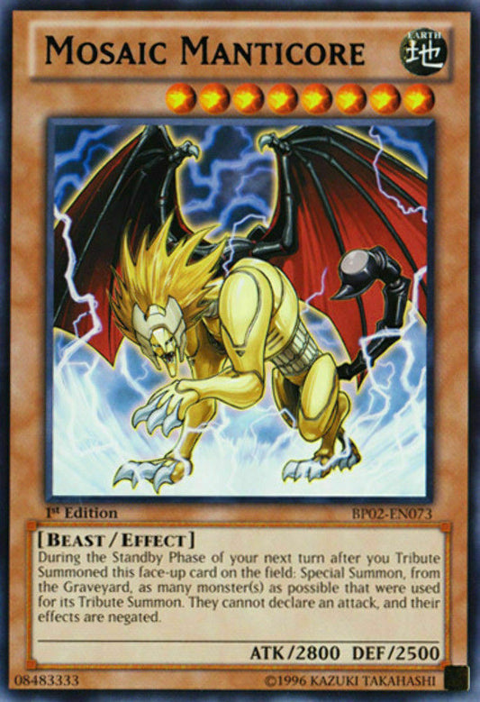 Mosaic Manticore - BP02-EN073 - Rare - 1st Edition YuGiOh