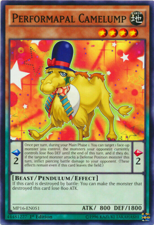 Performapal Camelump - MP16-EN051 - Common - 1st Edition - YuGiOh