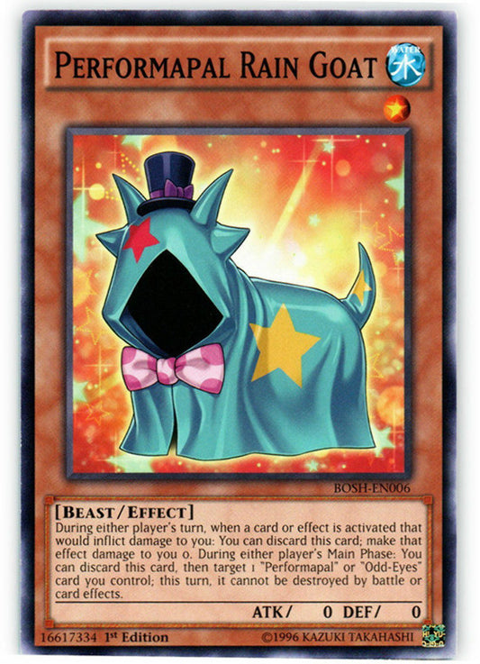 Performapal Rain Goat - BOSH-EN006 - Common - 1st Edition - YuGiOh