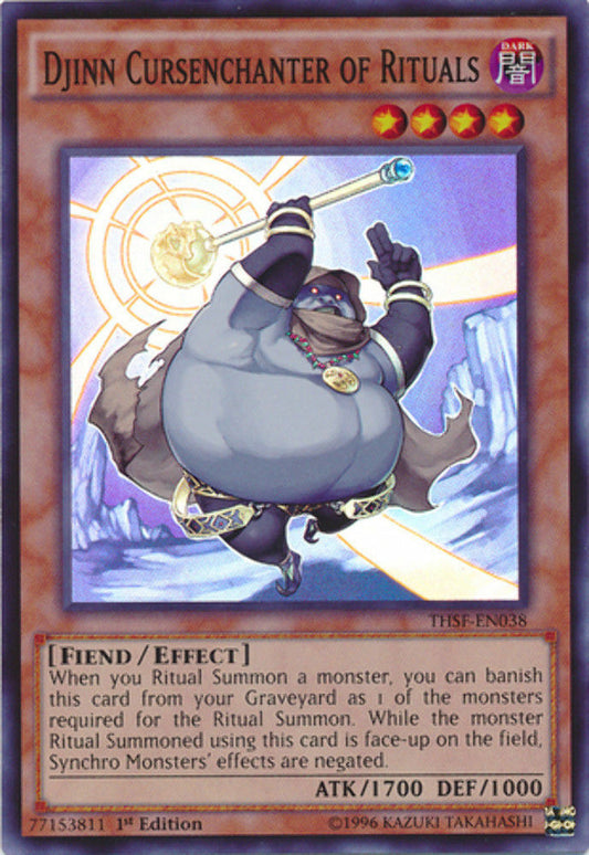 Djinn Cursenchanter of Rituals - THSF-EN038 - Super Rare - 1st Edition - YuGiOh