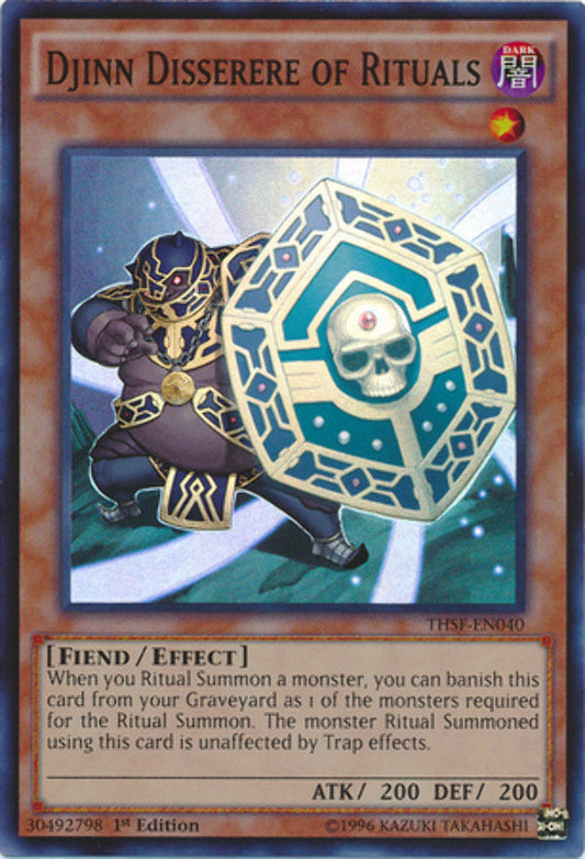 Djinn Disserere of Rituals - THSF-EN040 - Super Rare - 1st Edition - YuGiOh