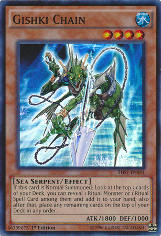 Gishki Chain - THSF-EN041 - Super Rare - 1st Edition - YuGiOh