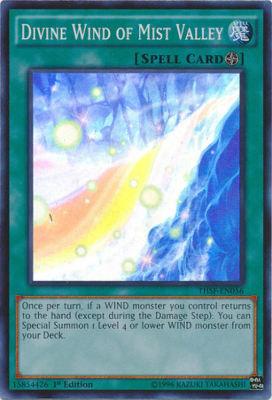 Divine Wind of Mist Valley - THSF-EN056 - Super Rare - 1st Edition - YuGiOh