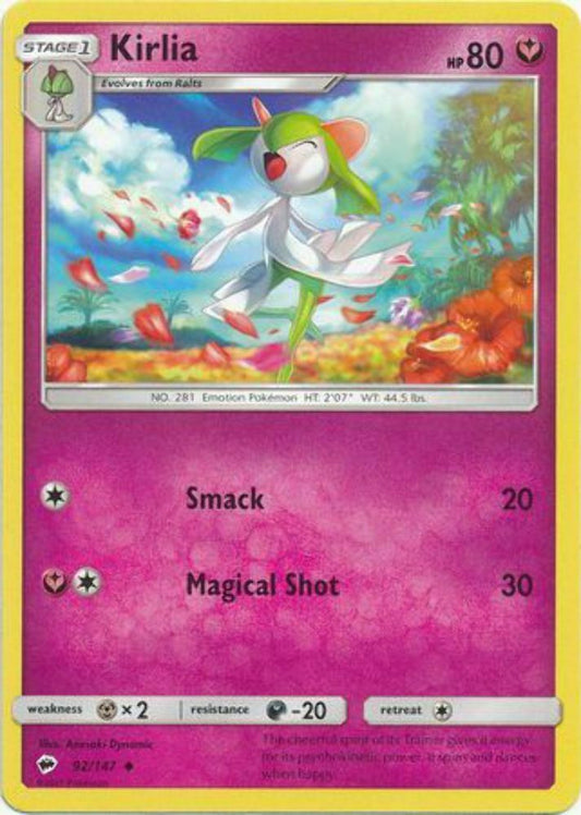 Kirlia - 92/147 - Uncommon - Pokemon Burning Shadows