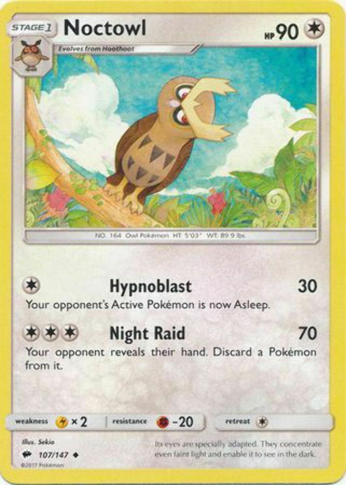 Noctowl - 107/147 - Uncommon - Pokemon Burning Shadows