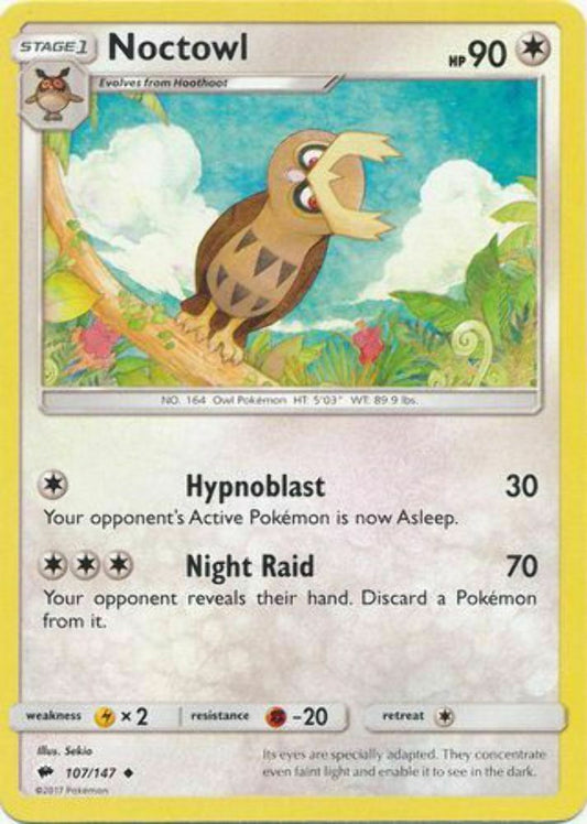 Noctowl - 107/147 - Uncommon - Pokemon Burning Shadows