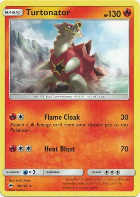 Turtonator - 26/147 - Rare - Pokemon Burning Shadows