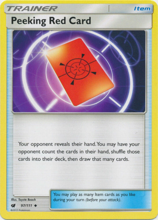 Peeking Red Card - 97/111 - Uncommon - Pokemon Crimson Invasion
