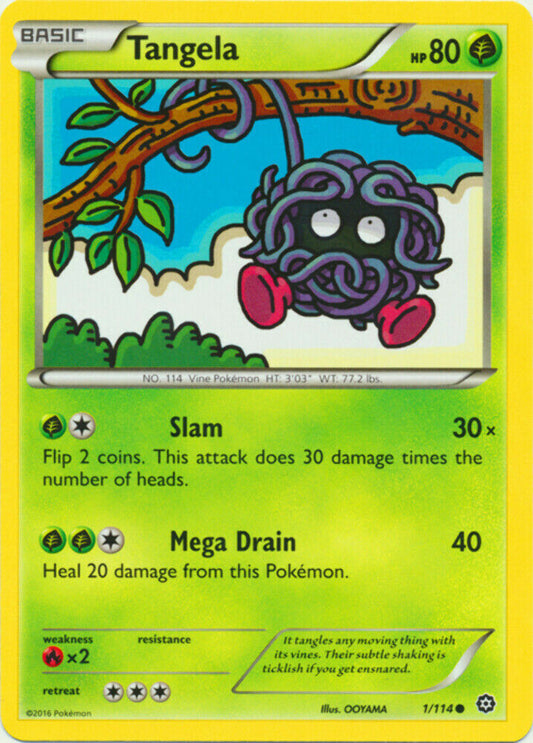 Tangela - 1/114 - Common - Pokemon Steam Siege
