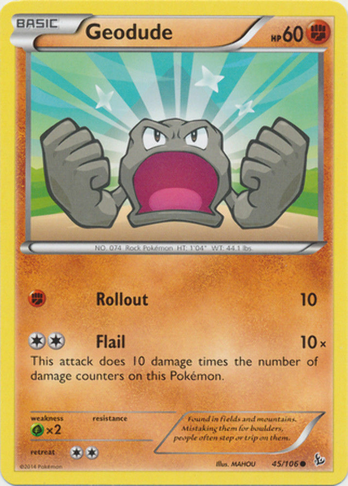 Geodude - 45/106 - Common - Pokemon XY FlashFire