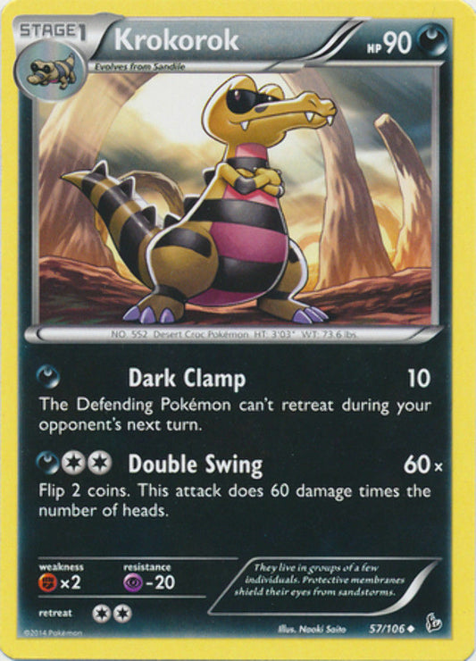 Krokorok - 57/106 - Uncommon - Pokemon XY FlashFire