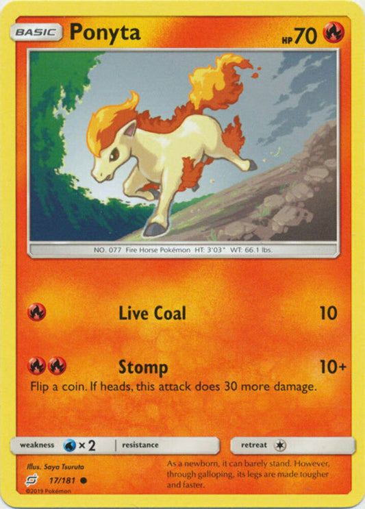 Ponyta - 17/181 - Common - Pokemon Sun & Moon: Team UP