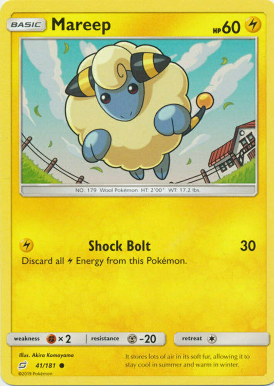 Mareep - 41/181 - Common - Pokemon Sun & Moon: Team UP