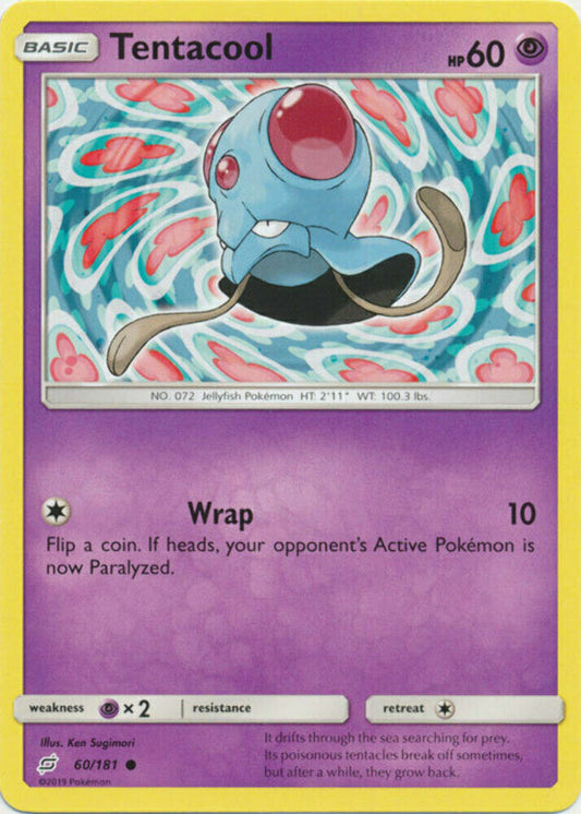 Tentacool - 60/181 - Common - Pokemon Sun & Moon: Team UP