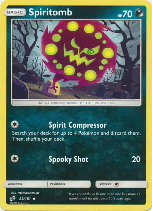 Spiritomb - 89/181 - Uncommon - Pokemon Sun & Moon: Team UP