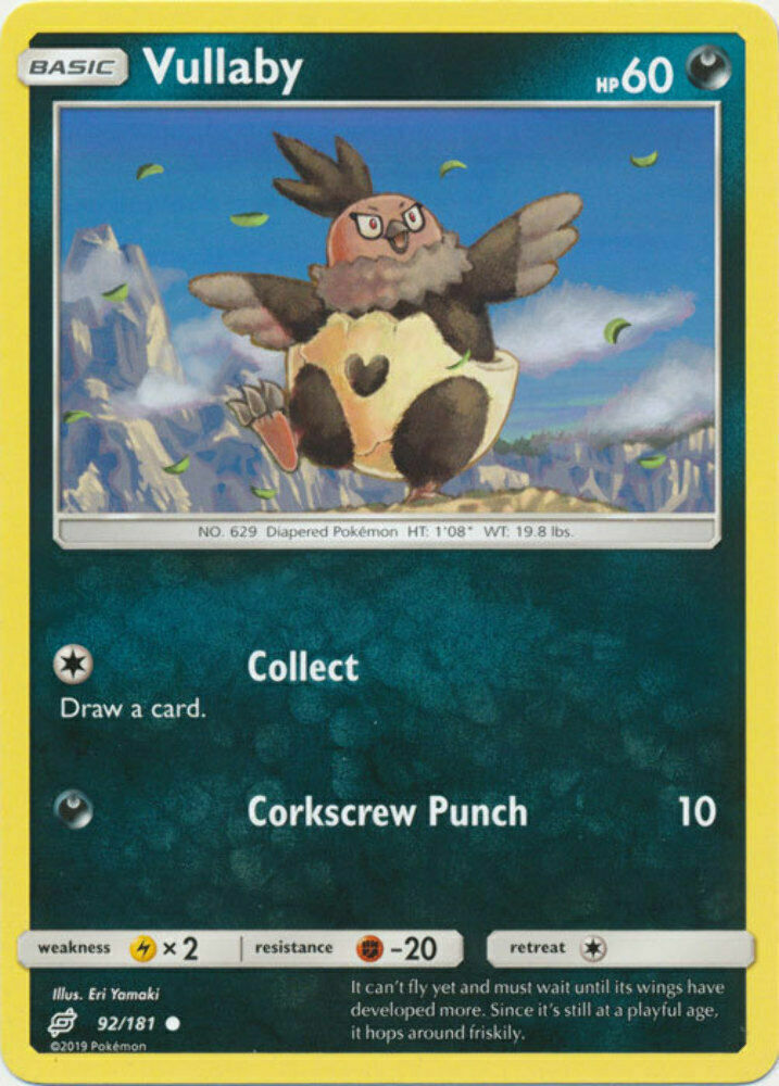 Vullaby - 92/181 - Common - Pokemon Sun & Moon: Team UP