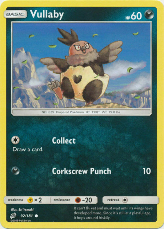 Vullaby - 92/181 - Common - Pokemon Sun & Moon: Team UP
