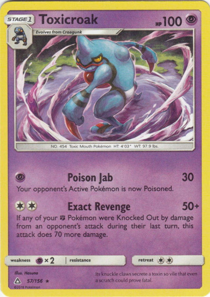 Toxicroak - 57/156 - Rare - Pokemon Ultra Prism