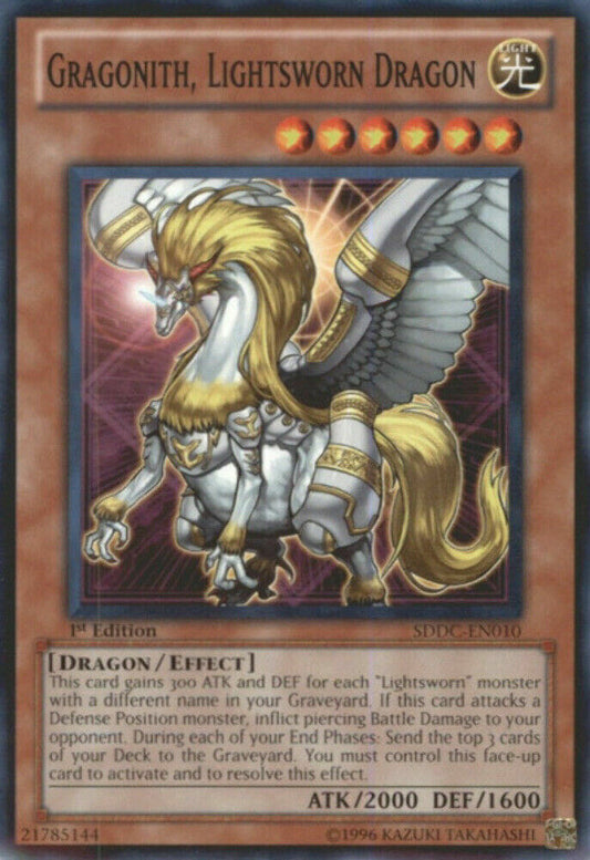 Gragonith, Lightsworn Dragon - SDDC-EN010 - Common - 1st Edition - YuGiOh