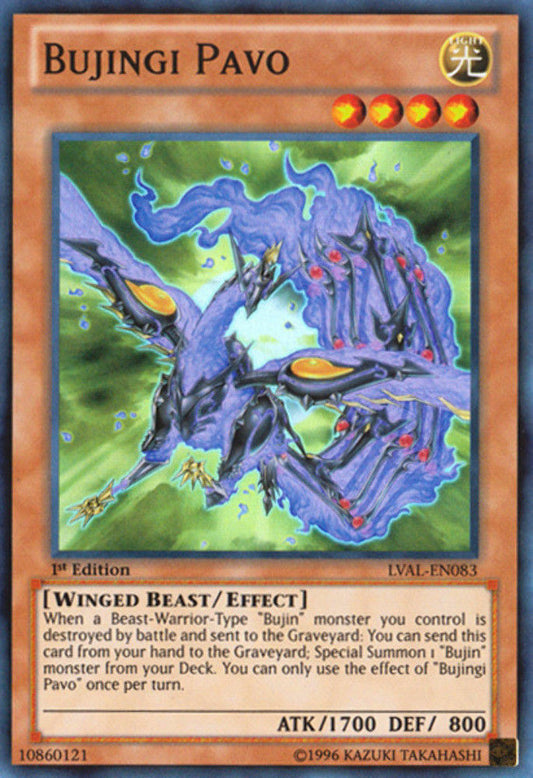 Bujingi Pavo - LVAL-EN083 - Super Rare - 1st Edition - YuGiOh
