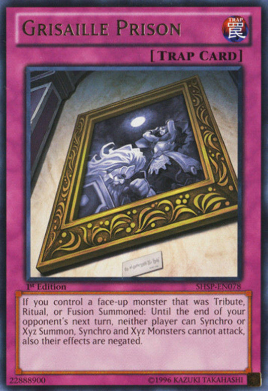 Grisaille Prison - SHSP-EN078 - Rare - 1st Edition - YuGiOh