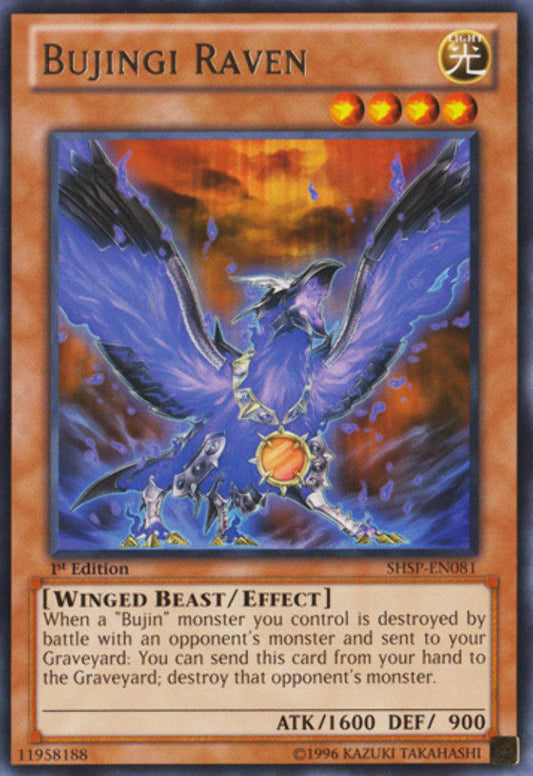 Bujingi Raven - SHSP-EN081 - Rare - 1st Edition - YuGiOh