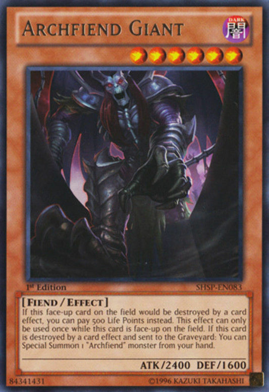 Archfiend Giant - SHSP-EN083 - Rare - 1st Edition - YuGiOh