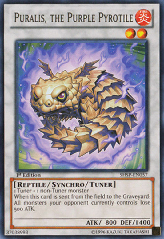 Puralis, The Purple Pyrotile - SHSP-EN057 - Rare - 1st Edition - YuGiOh