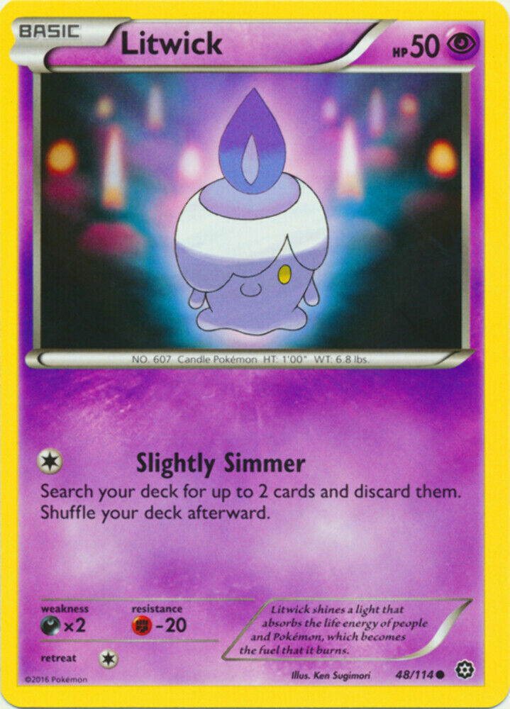 Litwick - 48/114 - Common - Pokemon Steam Siege