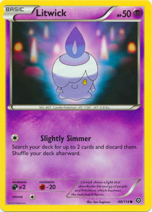 Litwick - 48/114 - Common - Pokemon Steam Siege