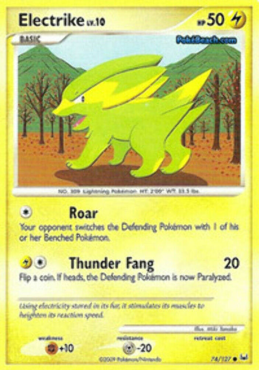 Electrike - 74/127 - Common - Pokemon Platinum
