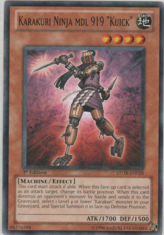 Karakuri Ninja mdl 919 "Kuick" - STOR-EN028 - Common - 1st Edition - YuGiOh