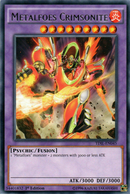 Metalfoes Crimsonite - TDIL-EN045 - Rare - 1st Edition - YuGiOh