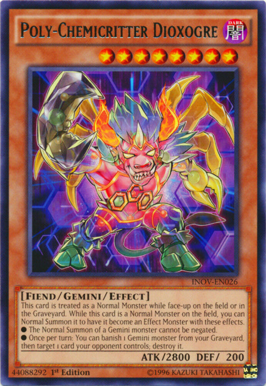 Poly-Chemicritter Dioxogre - INOV-EN026 - Rare - 1st Edition - YuGiOh