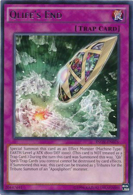 Qlife's End - INOV-EN076 - Rare - Unlimited Edition - YuGiOh