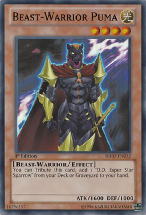 Beast-Warrior Puma - HA07-EN032 - Super Rare - 1st Edition - YuGiOh